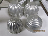 8 Vtg. Jell-O Aluminum Cups & 4 Jiffy Jell Cups