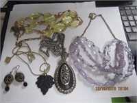 4 Necklaces & 1 Pr. of Earrings