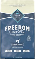 2 Bags Blue Buffalo Senior Dry Dog Food 24-lbs