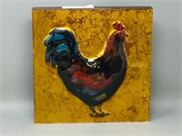 Ceramic Rooster tile w/ glossy finish 10 x 10
