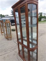 Lighted glass display case.