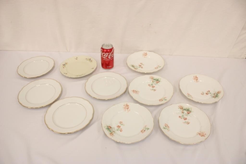 10 Vintage Dessert Plates, Some Bavaria