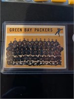 1960 Topps Football Green Bay Packers Team CARD