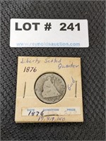 1876 Liberty Seated Quarter (Silver)