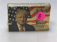 New Factory sealed Metallic Trump playing cards.