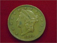 (1) 1899 $20 GOLD Liberty Head double eagle
