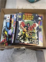 Flat of justice league comic books