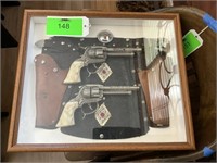 Vintage Kids Leather Holsters with Cap Pistols
