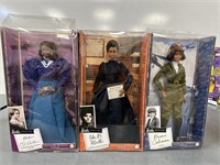 Lot of 3- Barbie Inspiring Woman Dolls-$105Retail