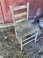 Vintage Wood Ladder Back Chair
