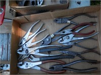 Tray of pliers