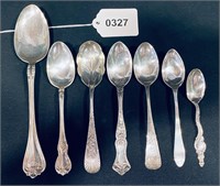 Sterling Silver Spoon Lot Various Sizes