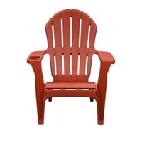 StyleWell Chili Red Plastic Adirondack Chair with