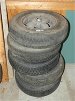 Set of 5 Alloy Wheels & Tires