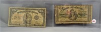 (2) Dominion of Canada 25 cent notes: 1874 and