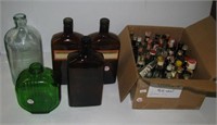 Lot of bottles including (3) One quart brown