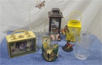 Assorted decorative butterfly items