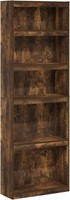 Furinno Jaya Enhanced Home 5-Tier Shelf Bookcase,