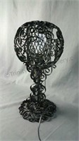 Spanish Revival Scrolled Metal Art Lamp