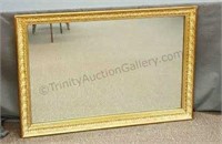 Vintage Heavy Carved Wood Framed Mirror