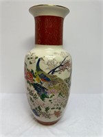 Vtg. Satsuma Peacock Vase from Japan