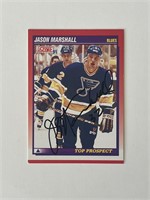 St. Louis Blues Jason Marshall 1991 Topps #278 sig