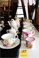 Assortment of China Consisting of Cup and Saucer,