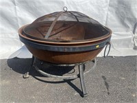 Outdoor Fire Pit w/ Metal Stand