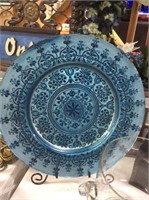Decorative blue dish