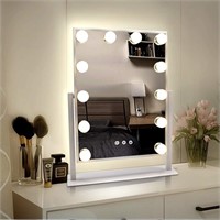 WEILY Makeup Mirror, 3 Color, 12 Bulbs
