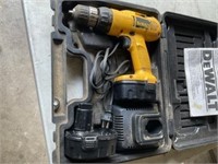 DEWALT 14.4V DRILL WITH CHARGER & TWO BATTERIES