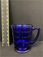 Cobalt Blue Four Cup Glass Measuring Cup