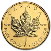 2008 Canada 1 Oz Gold Maple Leaf Bu