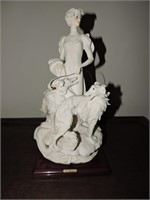 1985 Giuseppe Armani Figurine Lady w/ Borzoi Dogs
