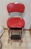 Vintage Cosco Padded Chair & Step Stool