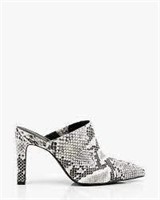 LE CHATEAU Snake Embossed Pointy Toe Mule- 37