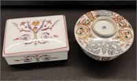 Two Covered Dishes: Trinket Box & Rice Bowl
