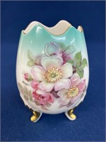 Imperial Germany Hand Painted footed Dresser vase