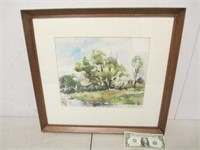 Vintage Original Artist Signed Watercolor Painting