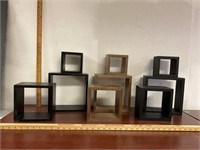 Lot of hanging cube shelves-see pictures