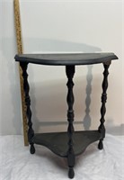 Painted half moon table-21 x11 x 24” tall