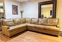 $$$ 2 Pc Leather Sectional by Ferguson Copeland