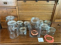 Large Lot Hinged Glass Storage Containers