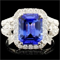 2.83ct Tanzanite & 0.81ctw Diam Ring in 14K Gold