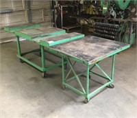 (2) Steel Rolling Shop Tables