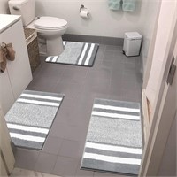 NEW $91 Bathroom Rug Set 3 Piece