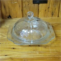 Federal Glass Covered Butter Dish