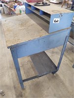 Blue Stand Up Metal Work Bench