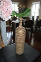 Large vase with artificial flower decor