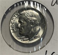 1956 d GEM BU Roosevelt Dime